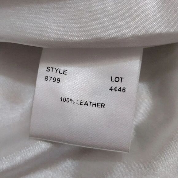 VTG 80s Margaret Godfrey White Leather Patchwork Fitted Jacket Size 6 *Small - Picture 13 of 15